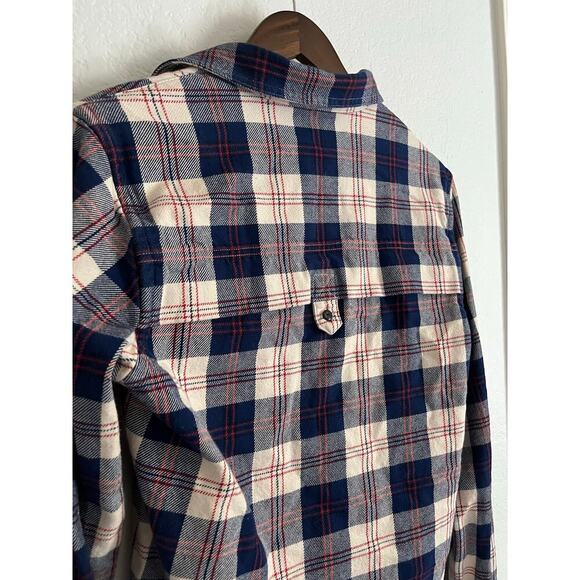 Scotch & Soda Thick Cotton Flannel Button Down Shirt Plaid Blue Small - Picture 9 of 9